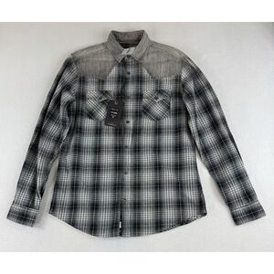 Projek Raw Men's Long sleeve Plaid Long Sleeve Size‎ Medium 127230BK